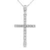 .45ct Diamond Cross Religious Pendant 14KT White Gold
