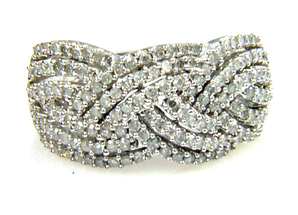 Natural 1.00ct Diamond Ring 10KT White Gold