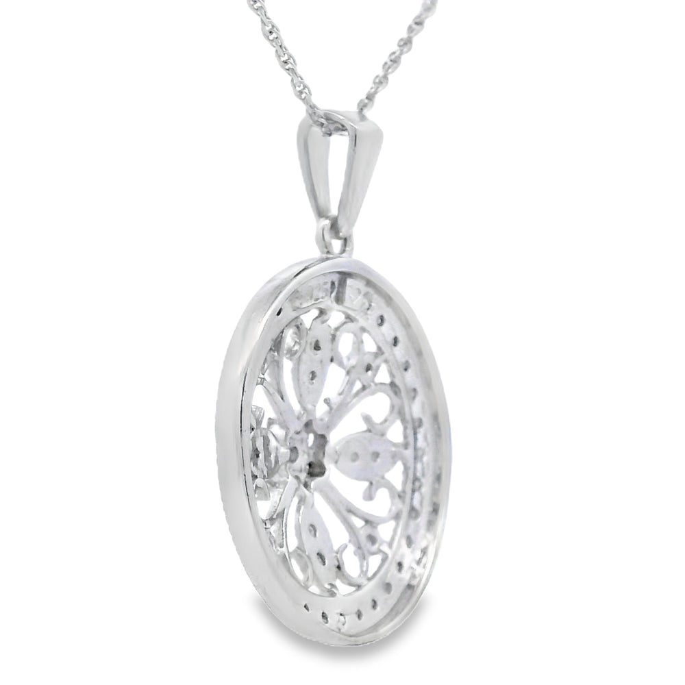 Colgantes de moda de plata de ley con diamantes naturales de 0,25 ct