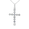 .31ct Diamond Cross Religious Pendant 14KT White Gold