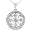 Colgantes de moda de plata de ley con diamantes naturales de 0,25 ct