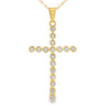 .17ct Diamond Cross Religious Pendant 14KT Yellow Gold