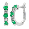 2.12ct Emerald Zircon Dangle Earrings Sterling Silver