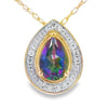 Mystic Fire Topaz Fashion Pendants 10KT Yellow Gold
