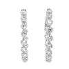 3.10ct Lab Grown Diamond Hoop Earrings Sterling Silver