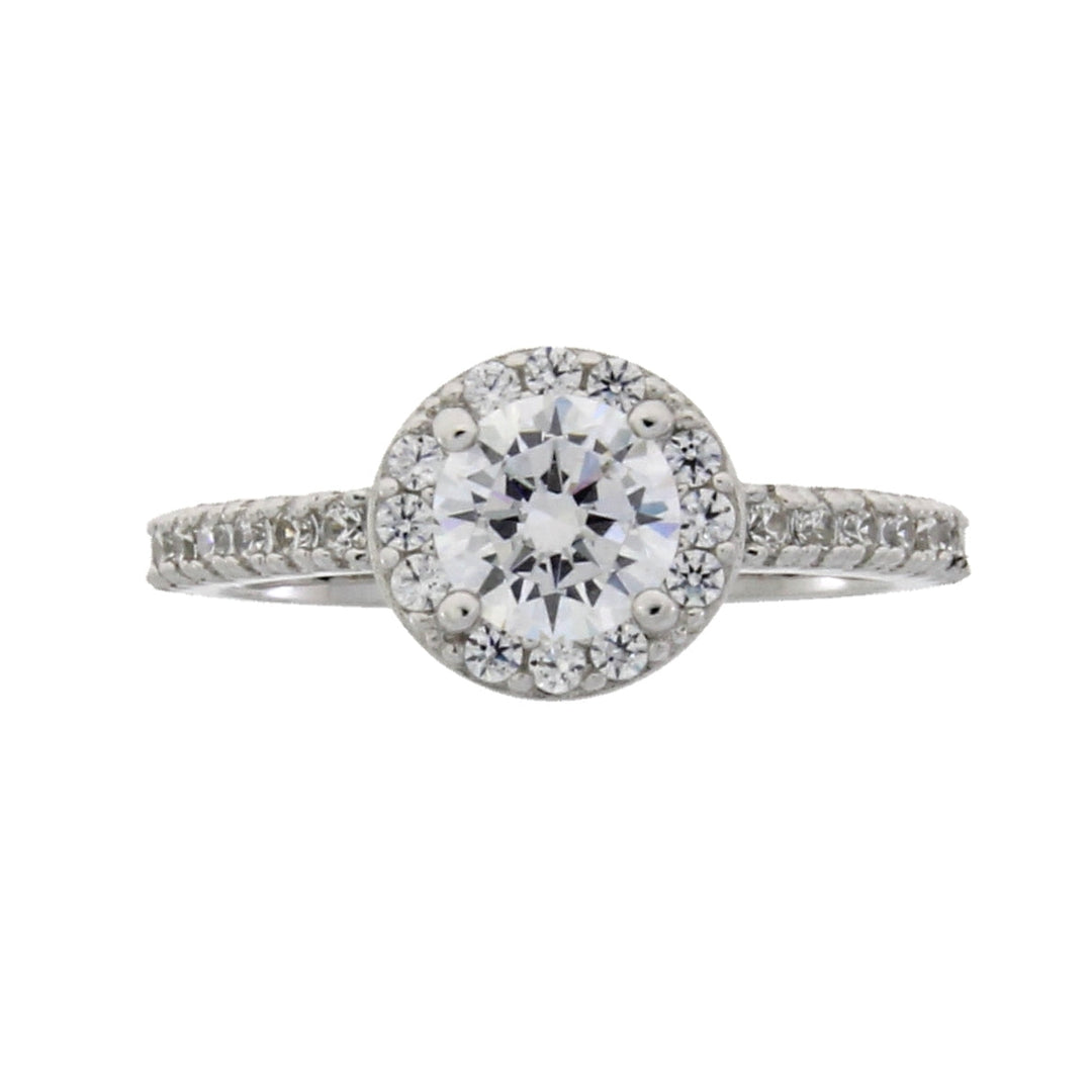 Natural Cubic Zirconium Ring Sterling Silver