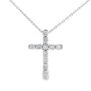 .35ct Diamond Cross Religious Pendant 14KT White Gold