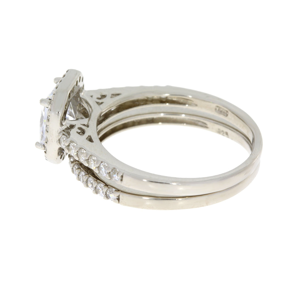 Genuine Cubic Zirconia CZ SS Bridal Sterling Silver