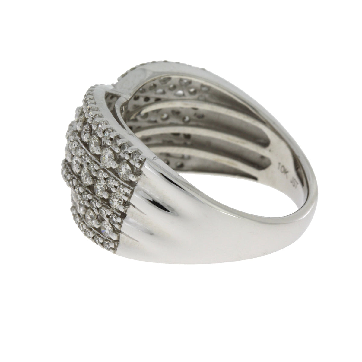 Anillo de diamante genuino de 1.00 ct oro blanco de 10 KT