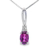 .40ct Rhodolite Garnet Fashion Pendants 10KT White Gold