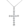 .15ct Diamond Cross Religious Pendant 14KT White Gold