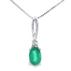 .25ct Emerald Diamond Fashion Pendants 10KT White Gold