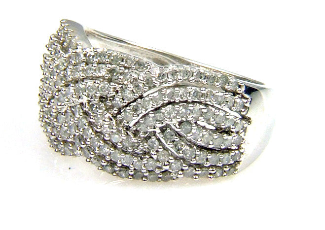 Natural 1.00ct Diamond Ring 10KT White Gold