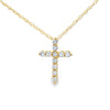 .11ct Diamond Cross Religious Pendant 14KT Yellow Gold