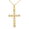 .15ct Diamond Cross Religious Pendant 14KT Yellow Gold