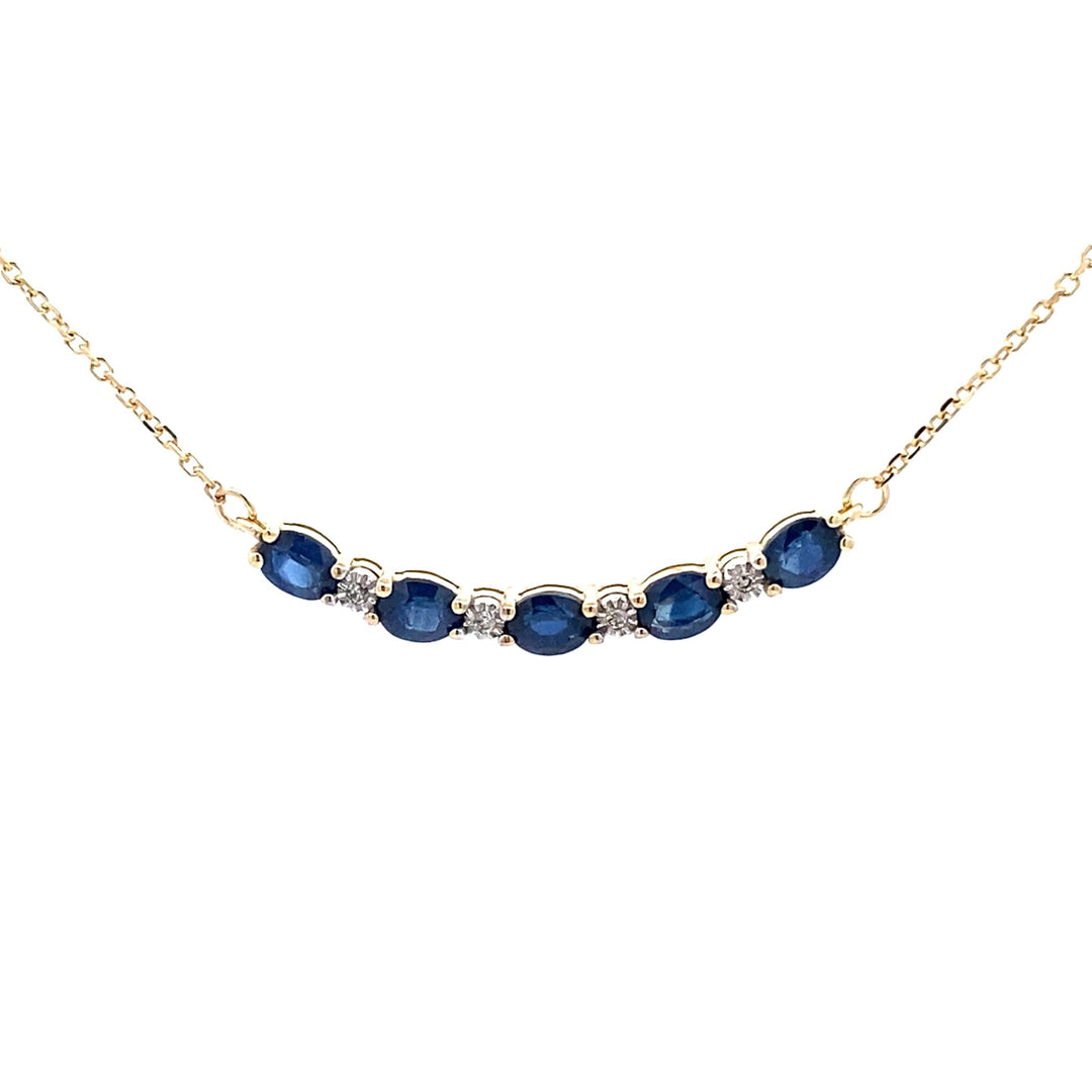 Sapphire Diamond Fashion Pendants 10KT Yellow Gold