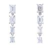 Lab Grown Diamond Dangle Earrings 14KT White Gold