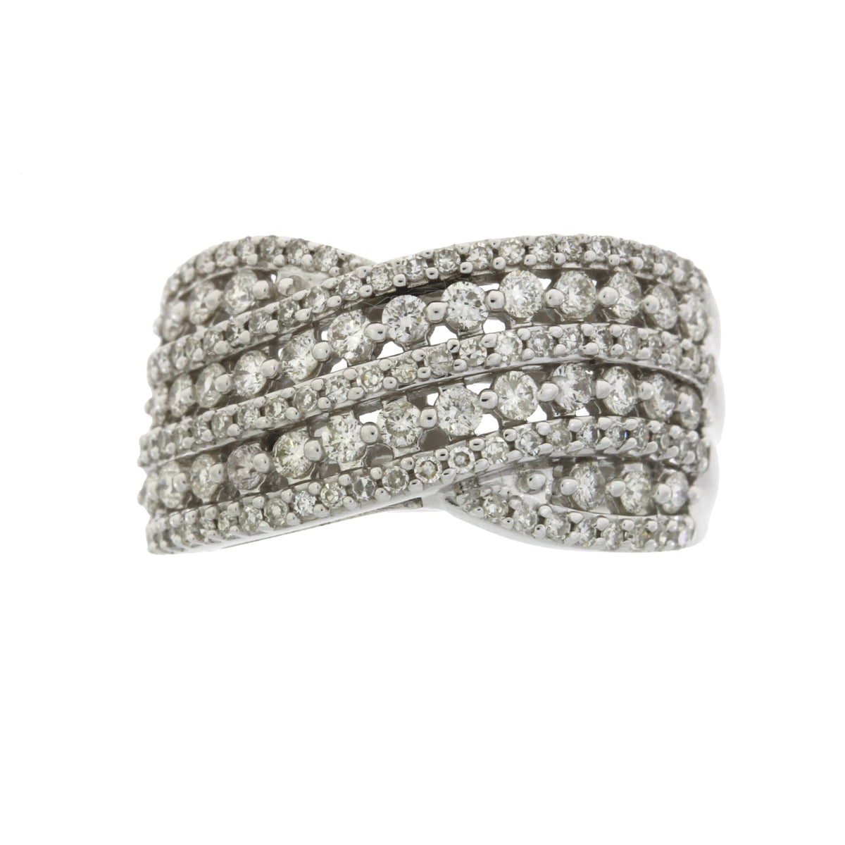Anillo de diamante genuino de 1.00 ct oro blanco de 10 KT