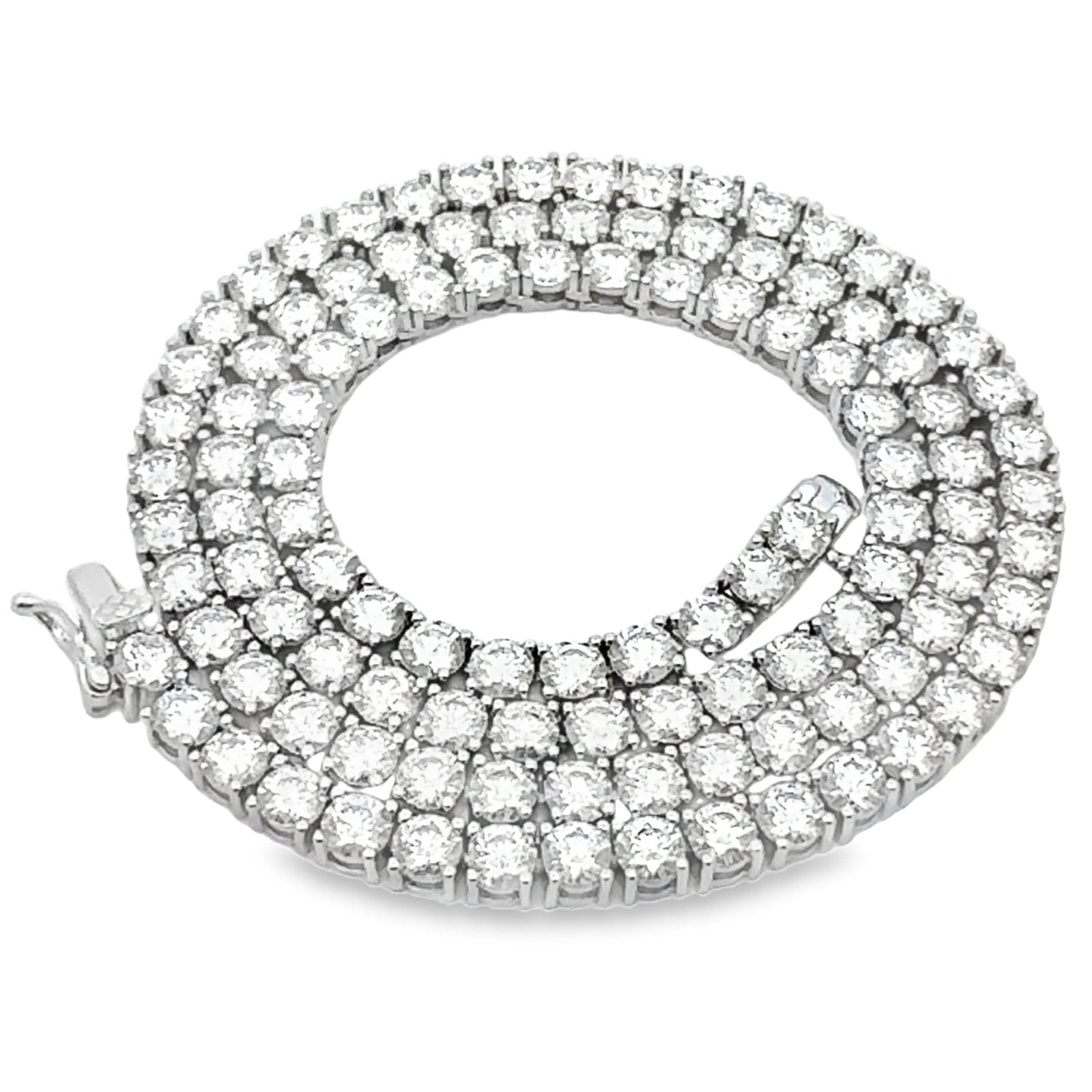 39.98ct Moissanite Tennis Necklace Sterling Silver