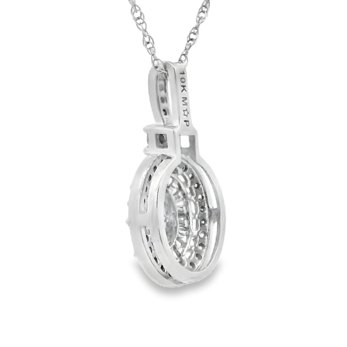 Colgantes de moda de diamante genuino de .25 ct Oro Blanco de 10 kt
