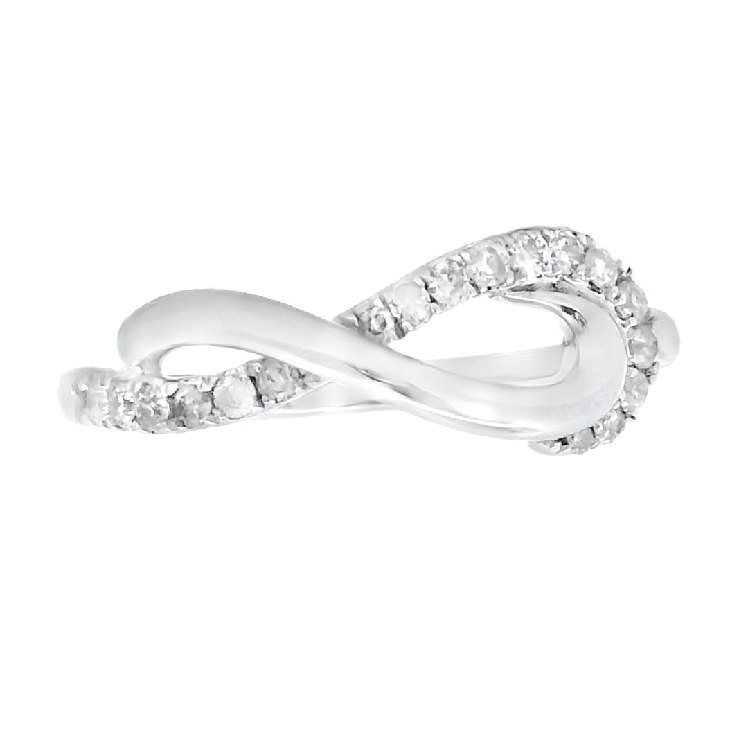 Anillo de plata de ley con diamante natural de 0,21 ct