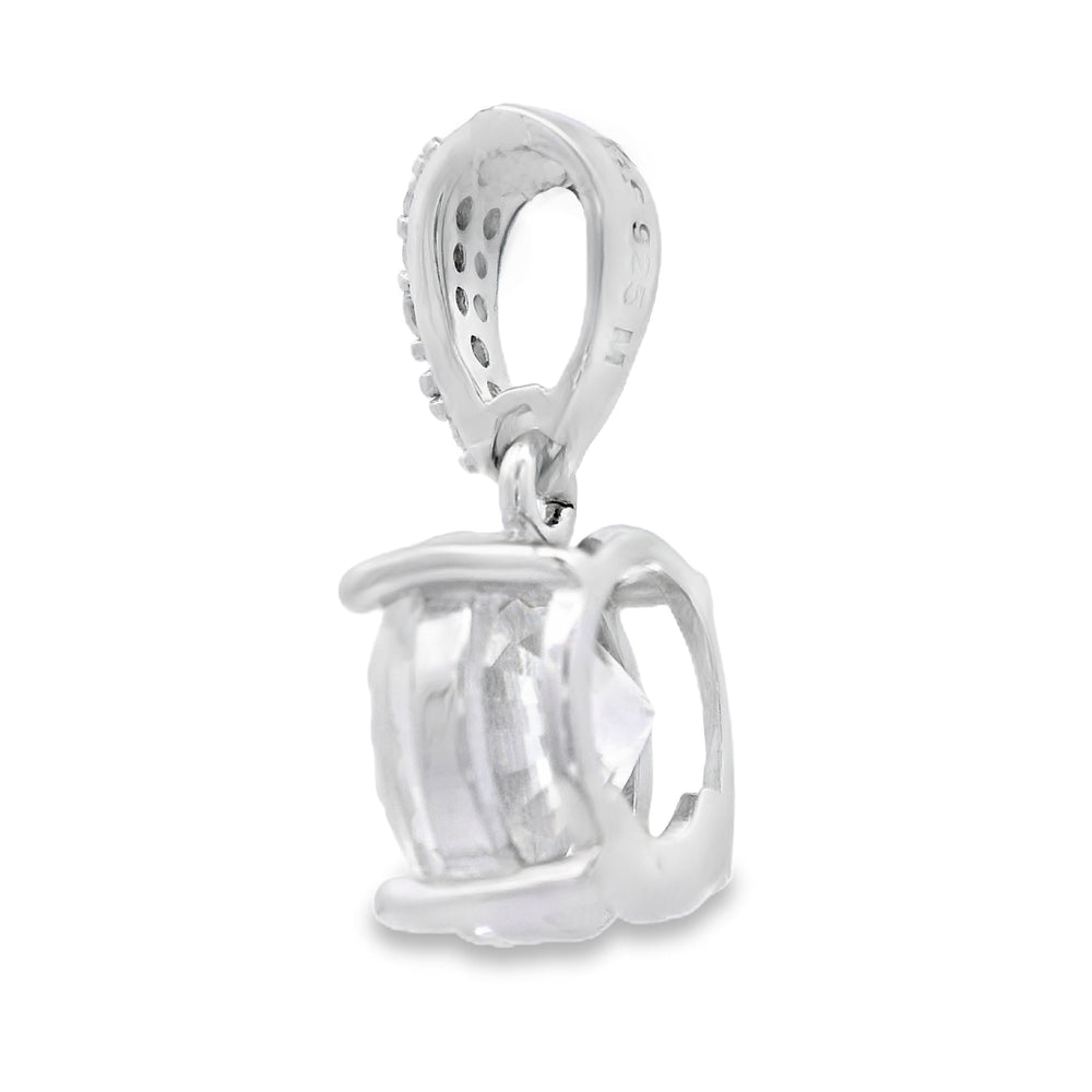 Genuine 2.00ct Moissanite Pendant Sterling Silver