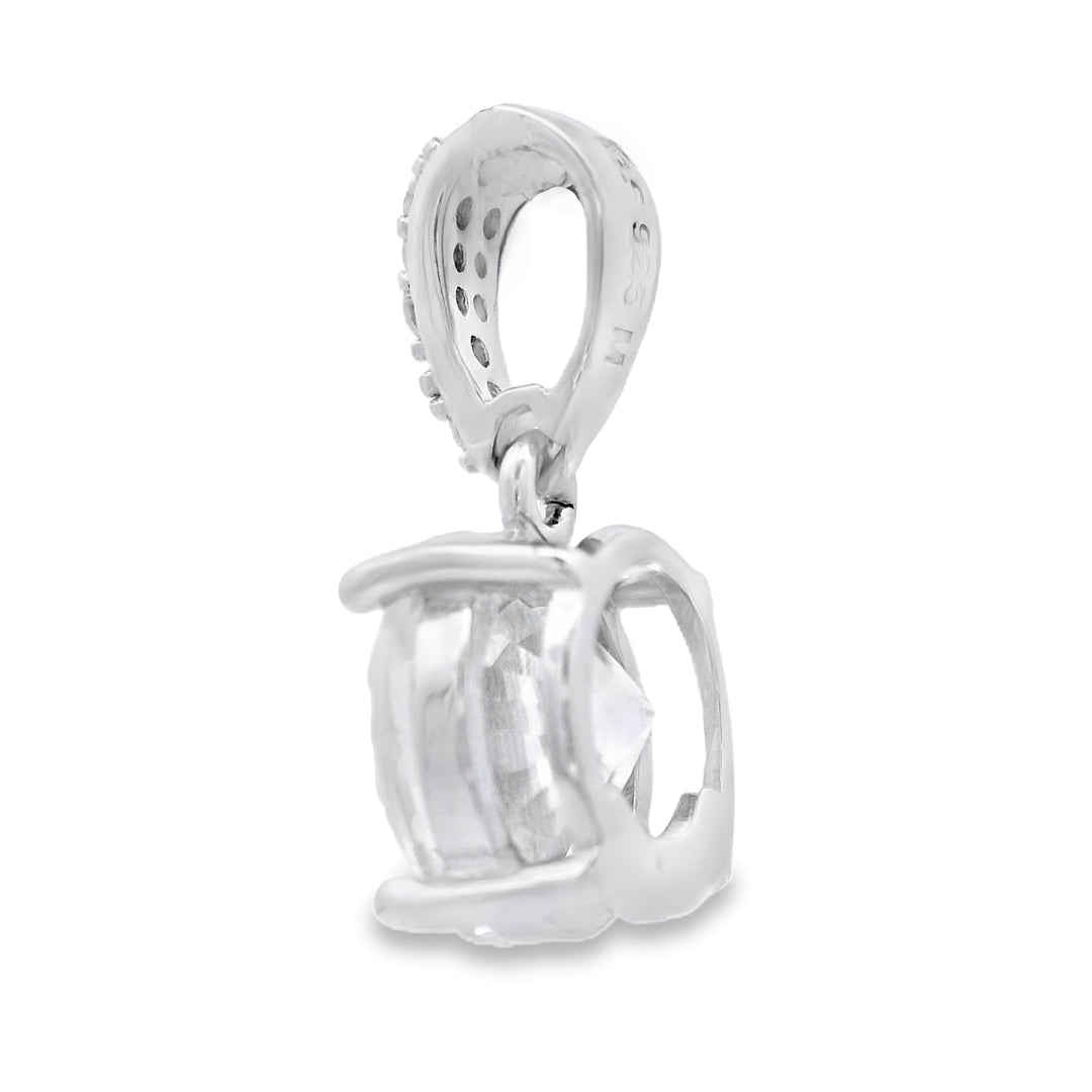 Genuine 2.00ct Moissanite Pendant Sterling Silver