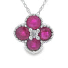.77ct Ruby Diamond Fashion Pendants 14KT White Gold