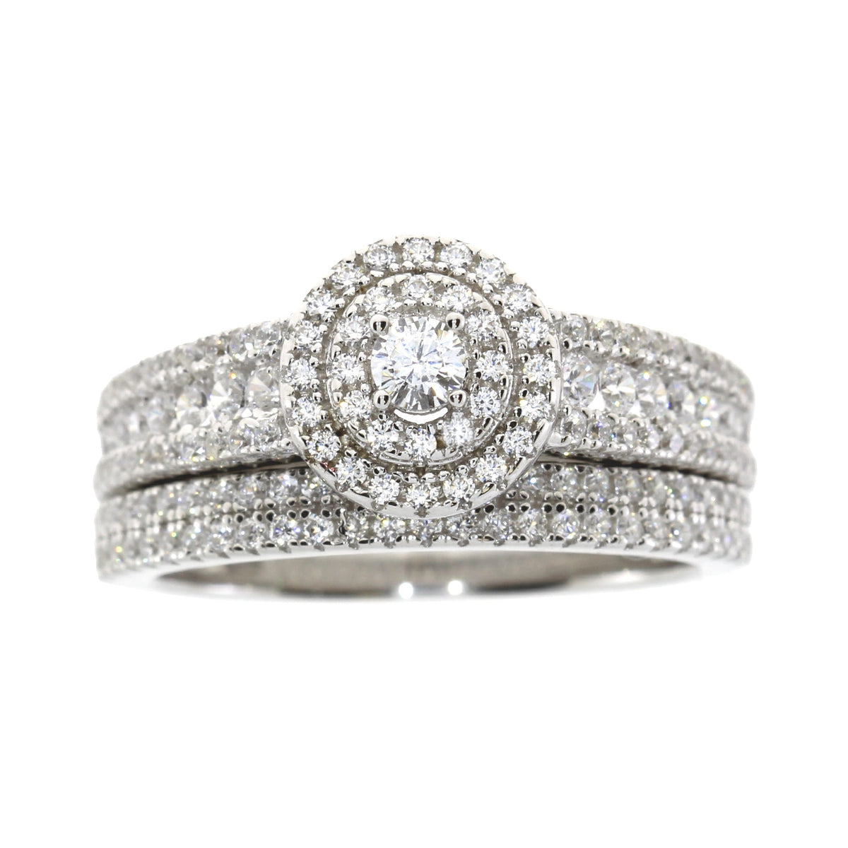 Circonita Cúbica Natural CZ Plata de Ley de Novia