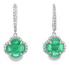 1.93ct Emerald Zircon Dangle Earrings Sterling Silver