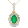 Chalcedony Diamond Fashion Pendants 10KT Yellow Gold
