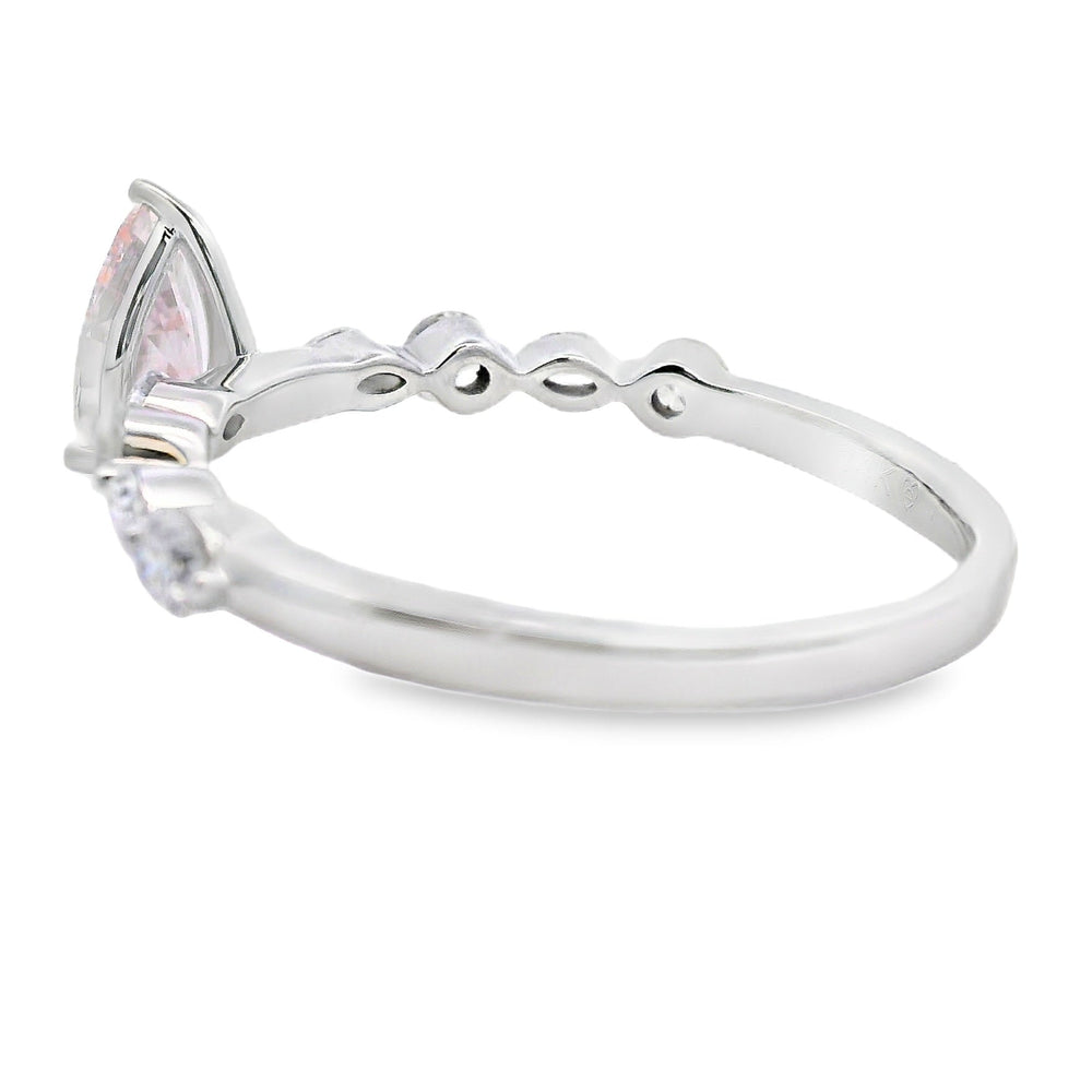 Diamante de laboratorio de 1,00 ct montura únicamente en oro blanco de 14 kt
