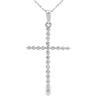 .21ct Diamond Cross Religious Pendant 14KT White Gold