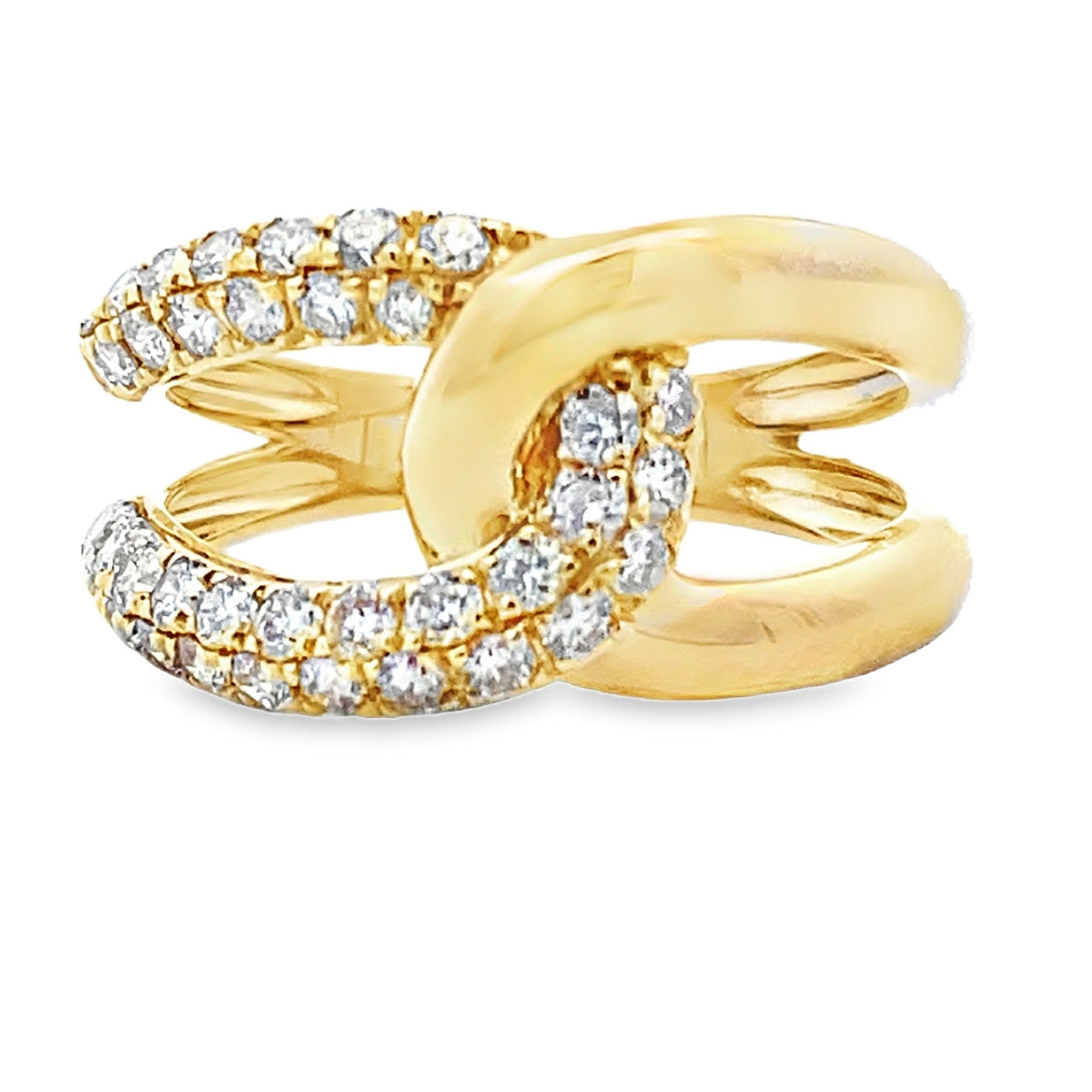 Anillo de Diamantes Genuinos de .80ct de Oro Blanco de 14KT