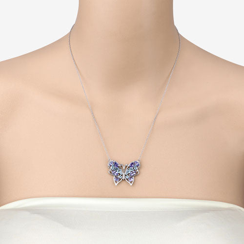 Collar de plata de ley .925 con tanzanita genuina de 3.60 quilates y topacio azul suizo