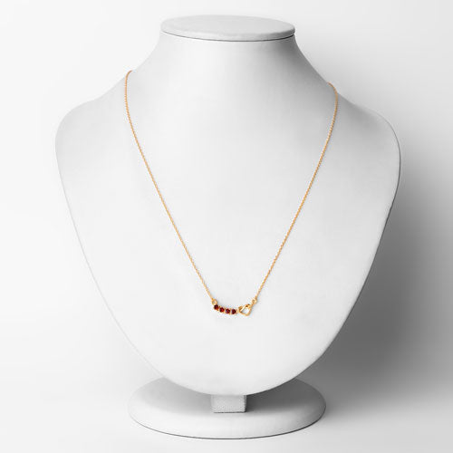 Collar de plata esterlina .925 con granate genuino de 0,32 quilates