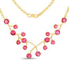 7.92 Carat Genuine Pink Topaz .925 Sterling Silver Necklace
