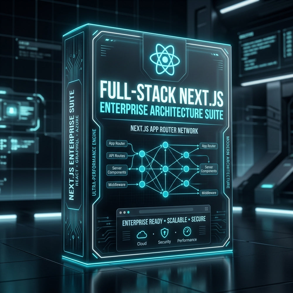 Full-Stack Next.js Enterprise Architecture Master Suite Cover Mockup