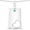 0.03 Carat Genuine Emerald .925 Sterling Silver Pendant