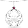 0.33 Carat Genuine Ruby .925 Sterling Silver Pendant