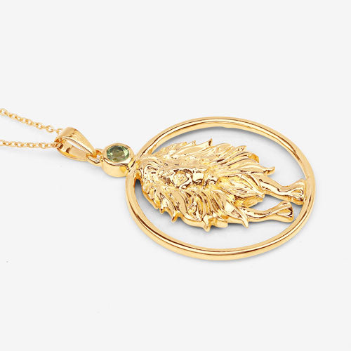 Colgante de plata de ley .925 con peridoto auténtico de 0,24 quilates