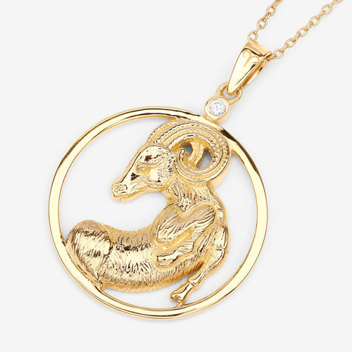 Colgante de plata de ley .925 con diamante blanco auténtico de 0.03 quilates