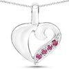 0.18 Carat Genuine Ruby .925 Sterling Silver Pendant