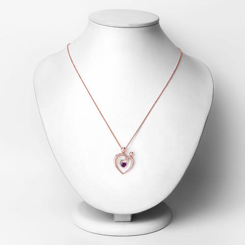 0.25 Carat Genuine Amethyst .925 Sterling Silver Pendant