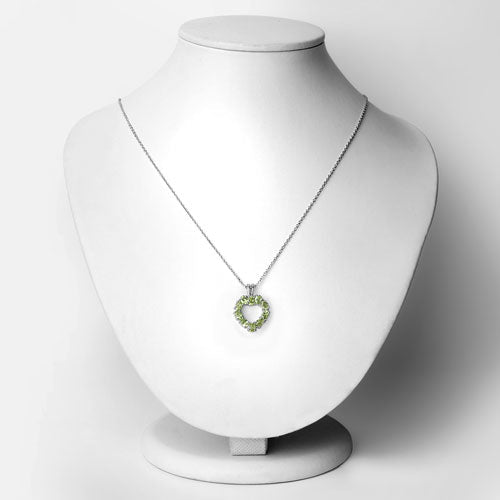 Colgante de plata de ley .925 con peridoto genuino de 1,70 quilates