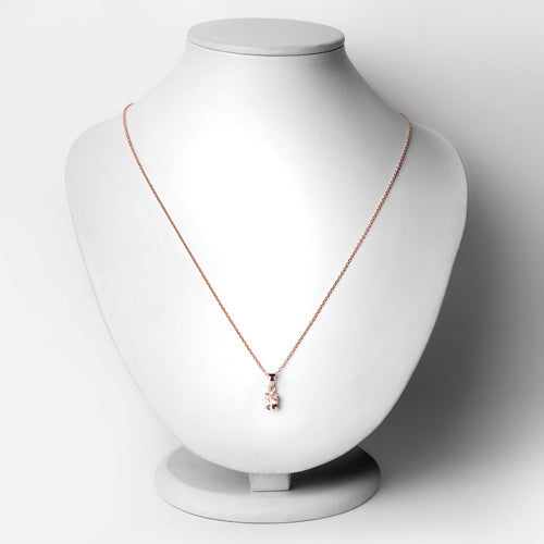 0.70 Carat Genuine Morganite .925 Sterling Silver Pendant - image 6 of 13