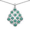 6.02 Carat Genuine Emerald .925 Sterling Silver Pendant