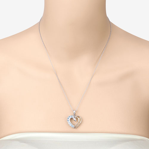 Colgante de Topacio Azul Suizo Genuino de 0,84 Quilates de Plata Esterlina .925