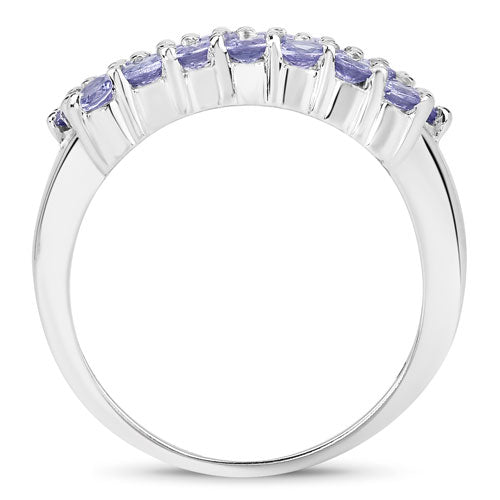 Anillo de plata de ley .925 con tanzanita genuina de 1,54 quilates