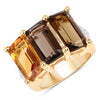 8.17 Carat Genuine Multi Stones .925 Sterling Silver Ring